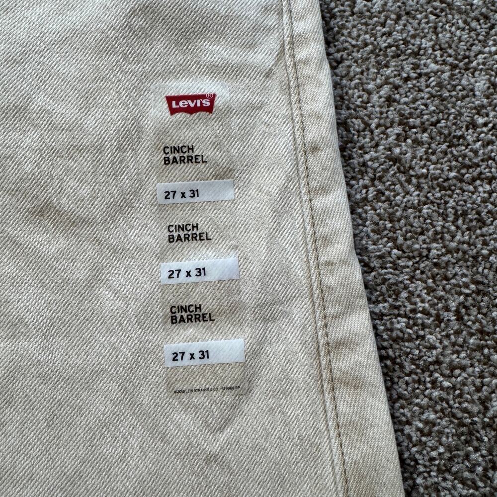 Levi's Cinch Barrel Women's High Rise jeans Size 27x31 Loose Cream Gorpcore - Picture 5 of 14